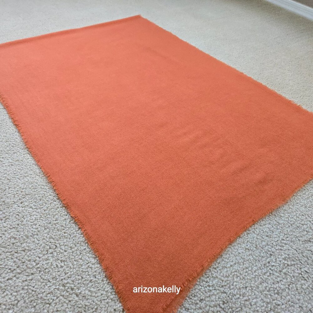 NWOT Cocowai Cashmere Scarf Burnt Orange Lightweight - Picture 11 of 14